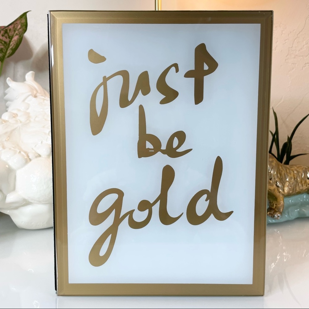 “Just Be Gold” Decorative Glass Jewelry / Trinket Box